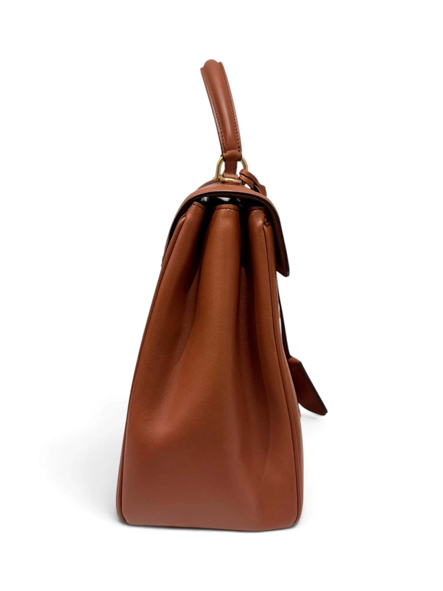 Celine Brown 16 Leather Handbag - Image 5