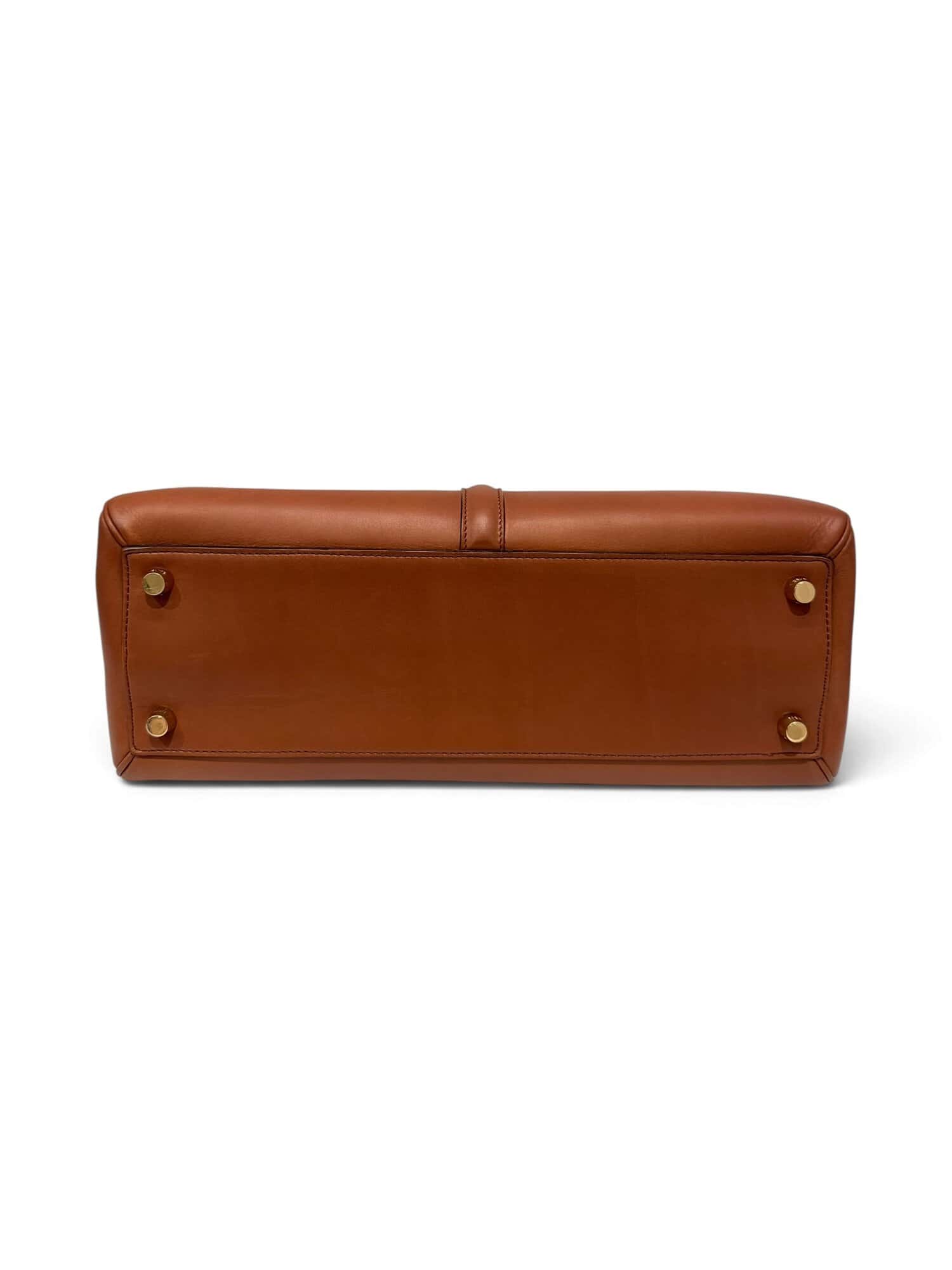 Celine Brown 16 Leather Handbag - Image 8