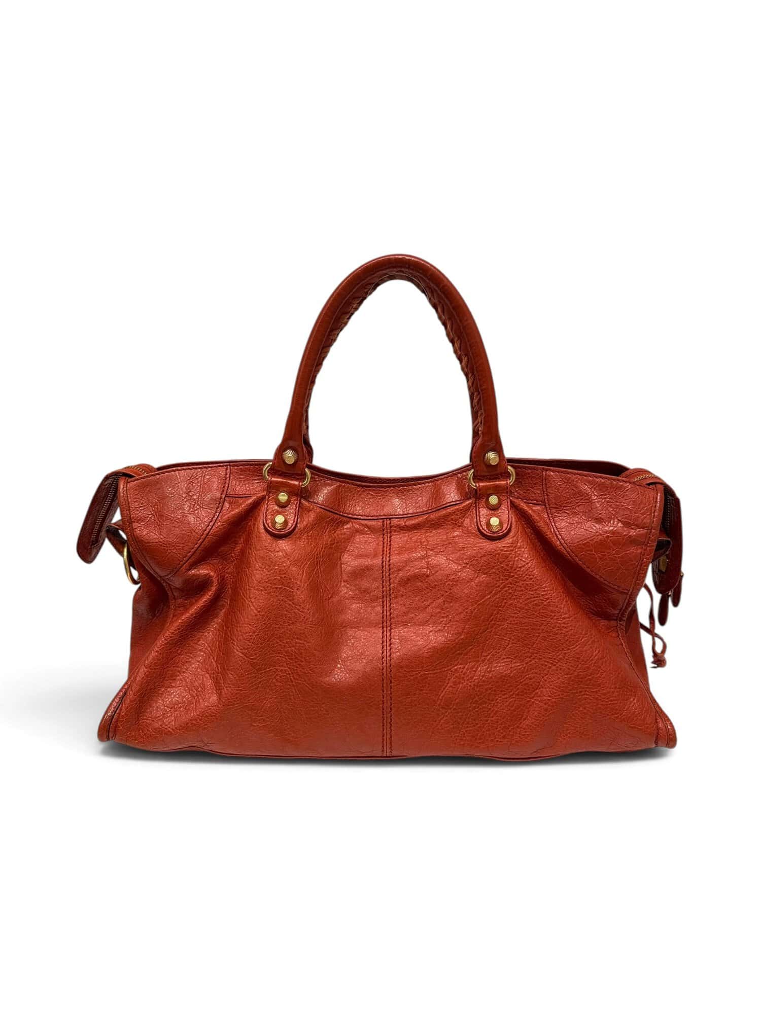 Balenciaga Orange City Leather Shoulder Bag - Image 4