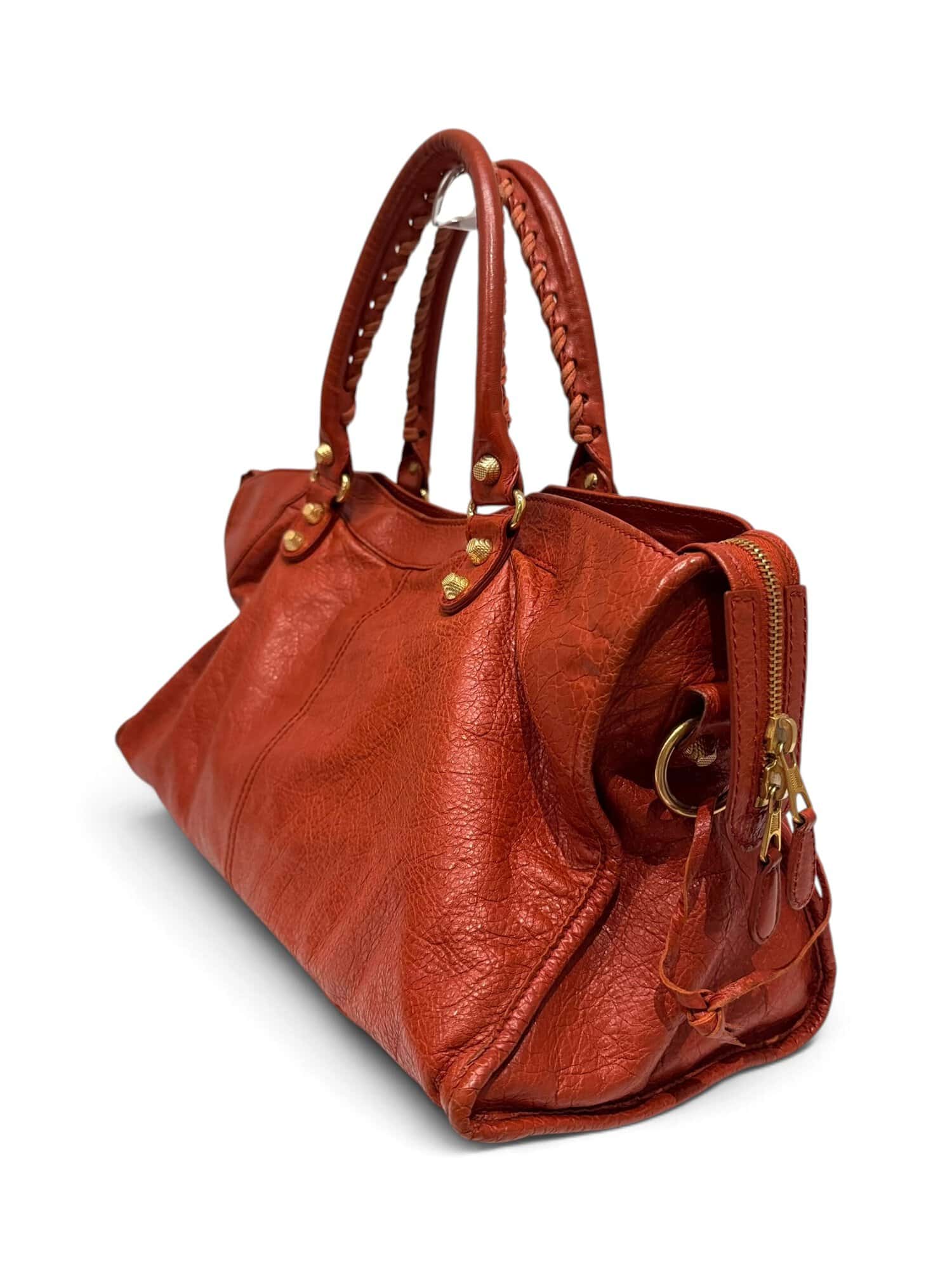 Balenciaga Orange City Leather Shoulder Bag - Image 5