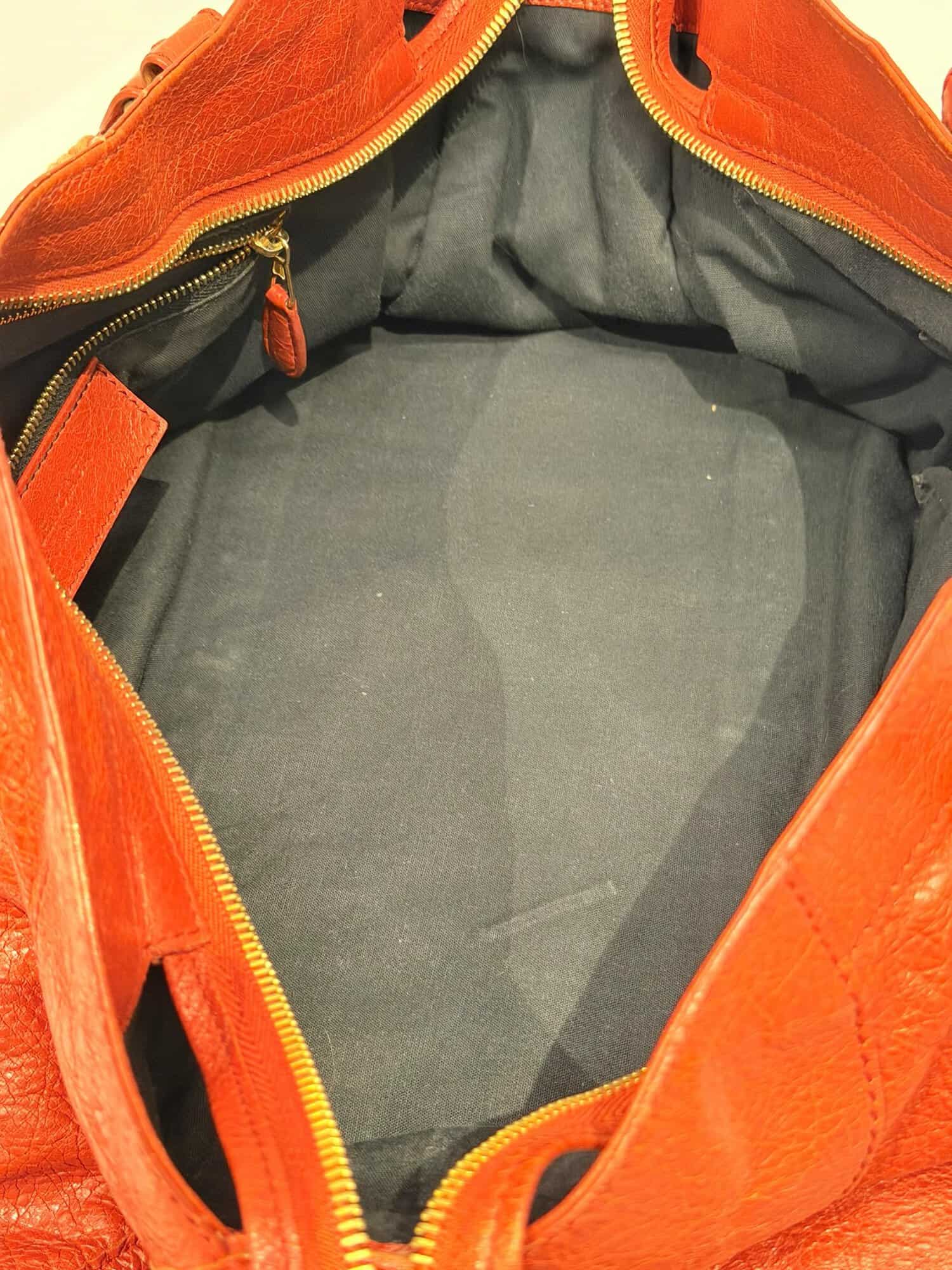 Balenciaga Orange City Leather Shoulder Bag - Image 12