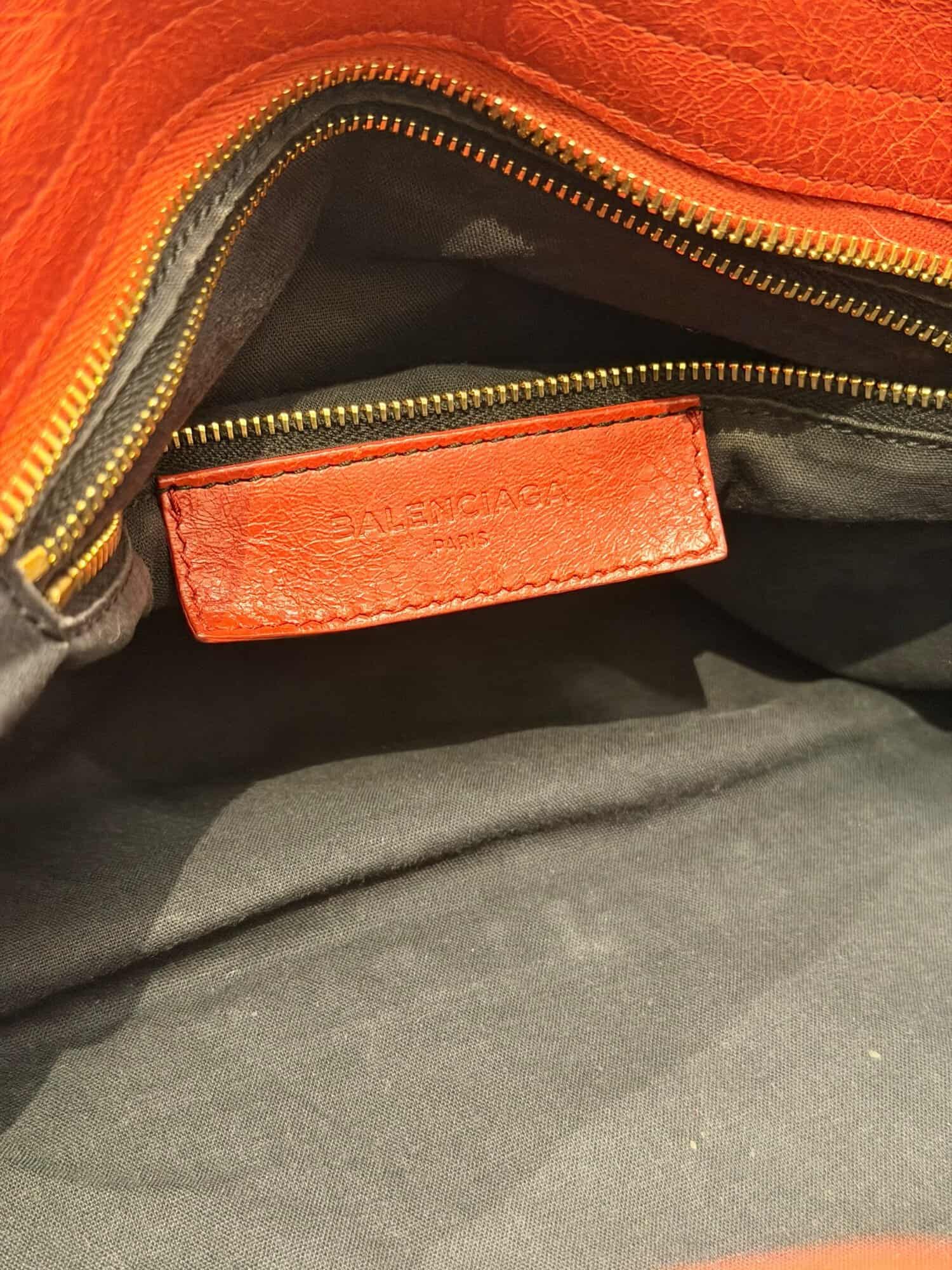 Balenciaga Orange City Leather Shoulder Bag - Image 13