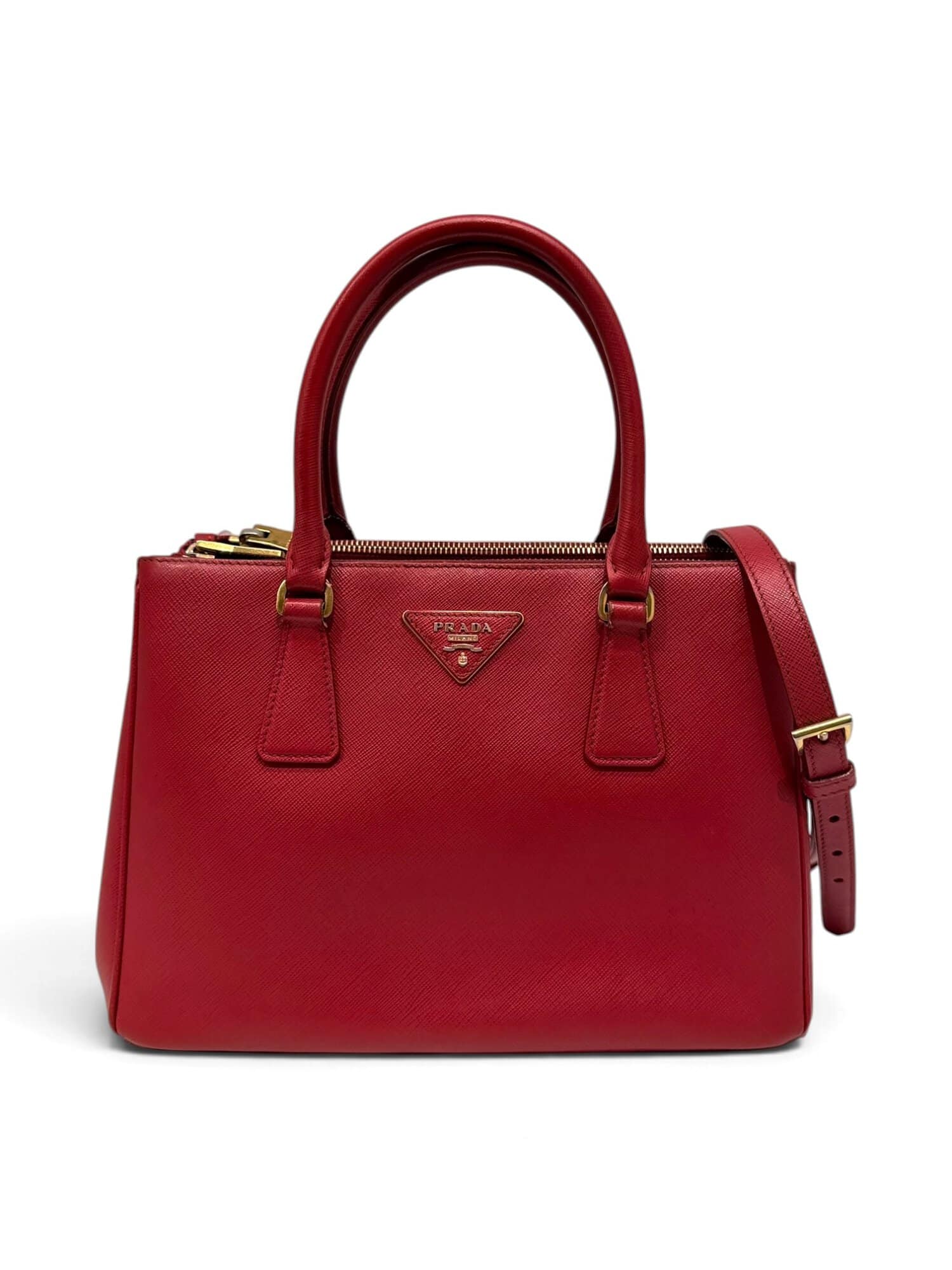 Prada Red Galleria Saffiano Leather Handbag