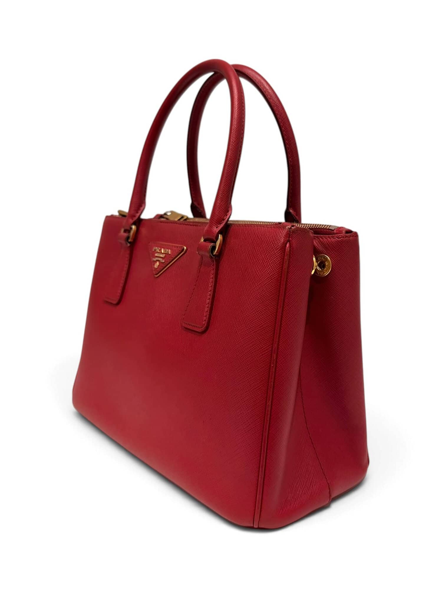 Prada Red Galleria Saffiano Leather Handbag - Image 3