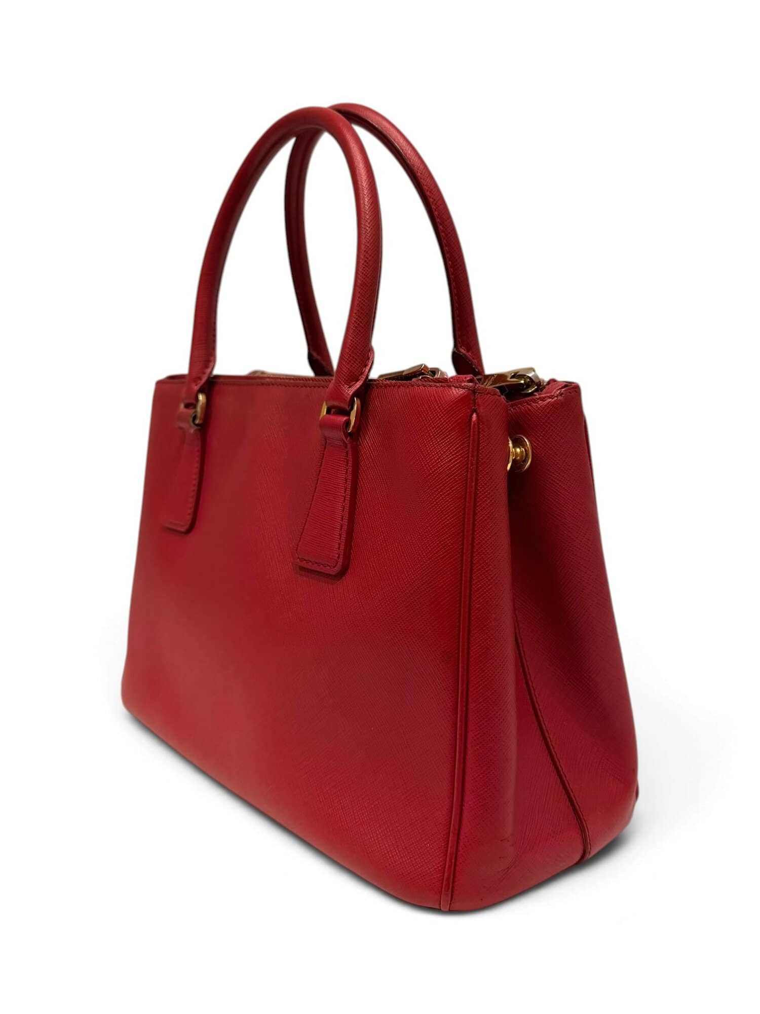 Prada Red Galleria Saffiano Leather Handbag - Image 5
