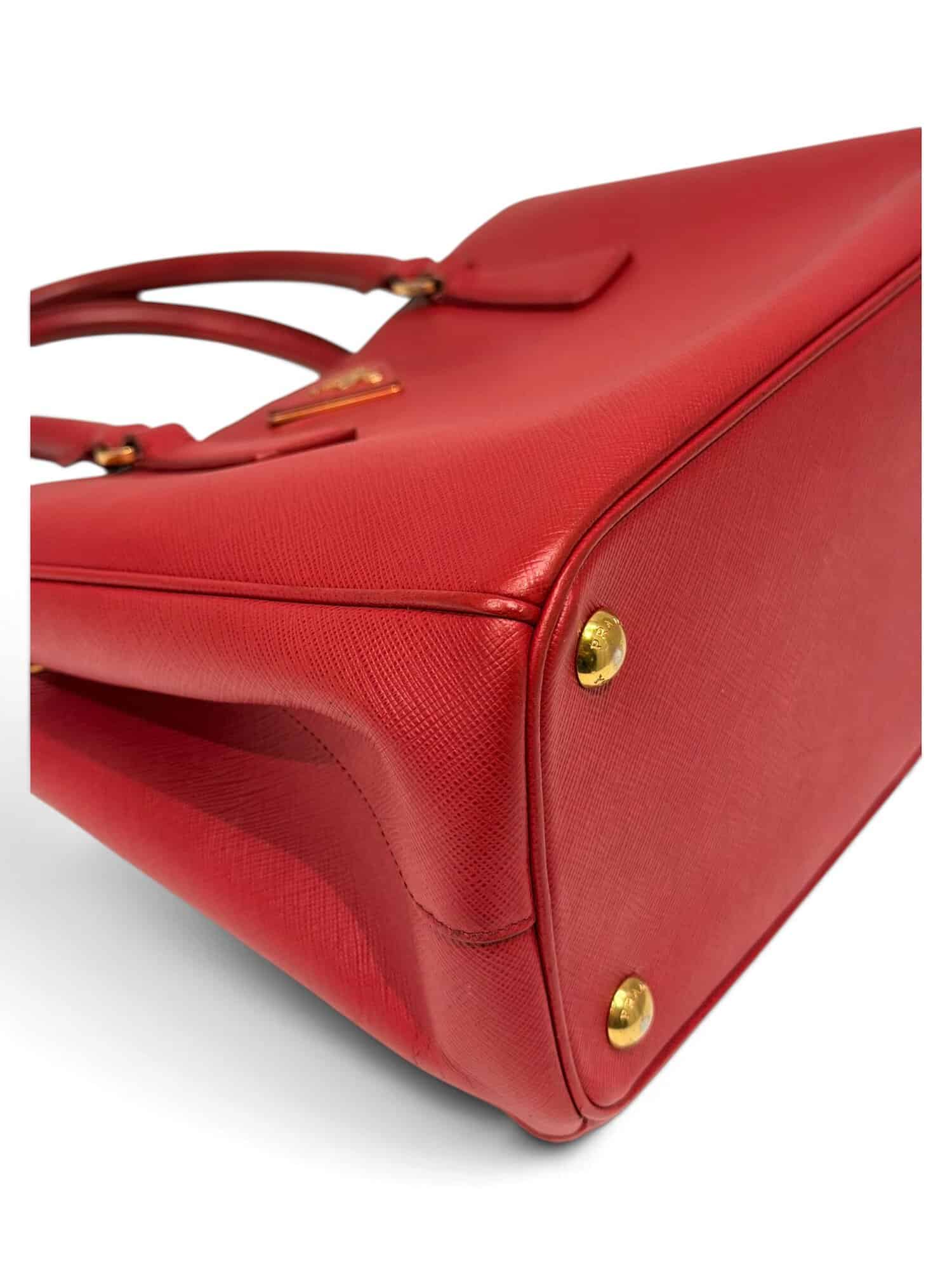 Prada Red Galleria Saffiano Leather Handbag - Image 10