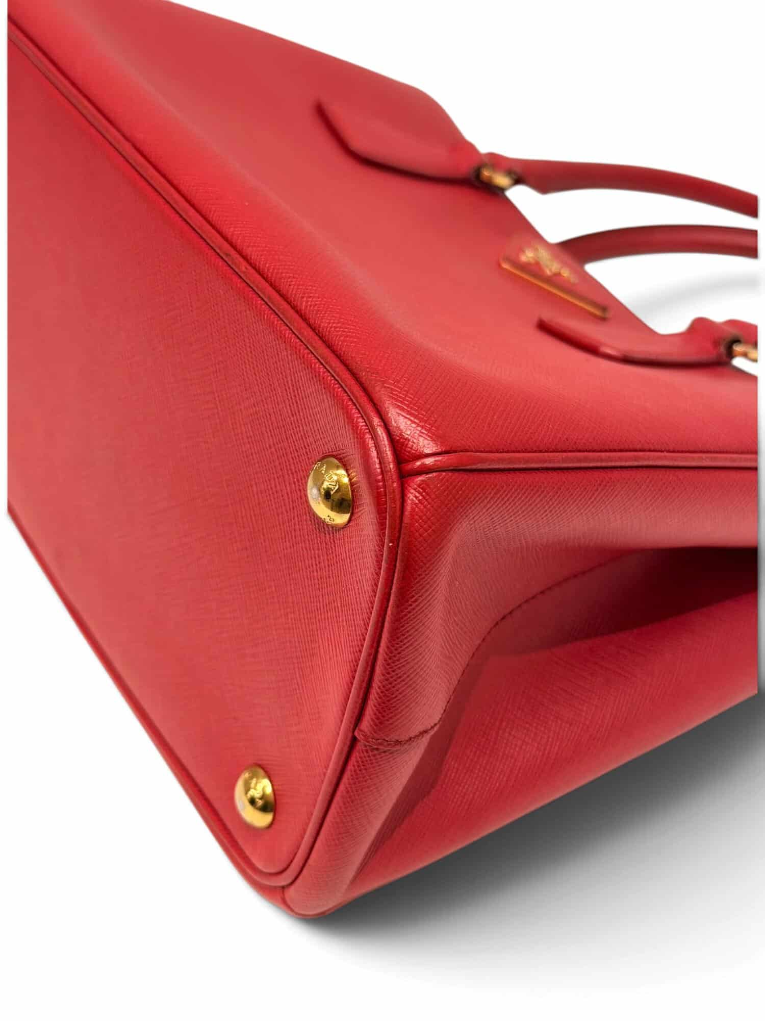 Prada Red Galleria Saffiano Leather Handbag - Image 11