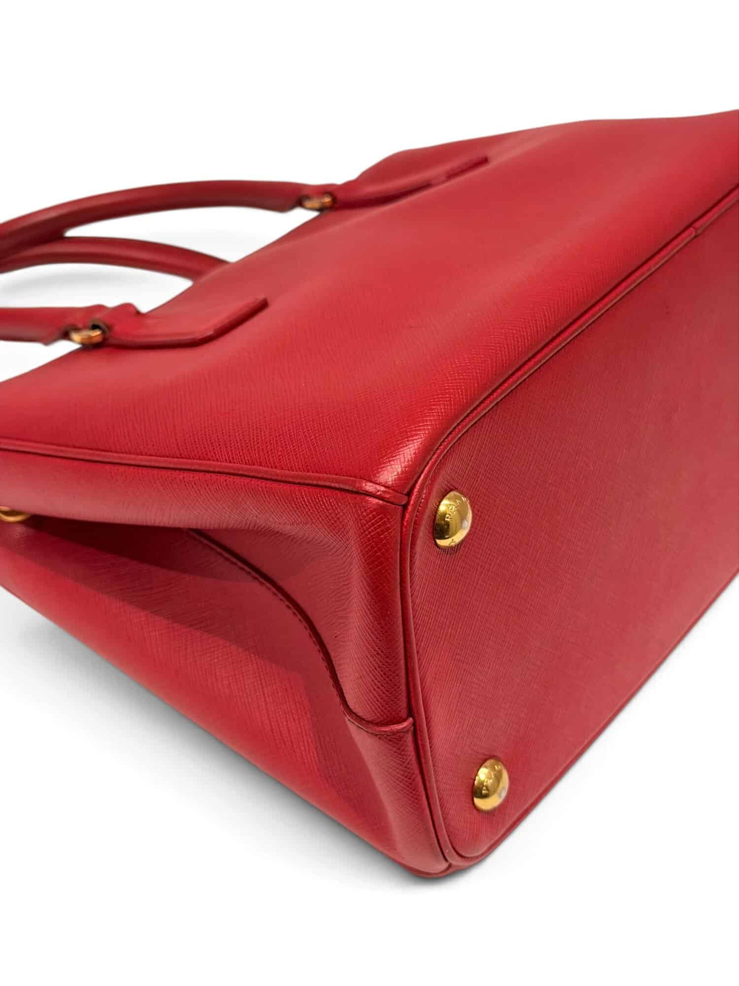 Prada Red Galleria Saffiano Leather Handbag - Image 12