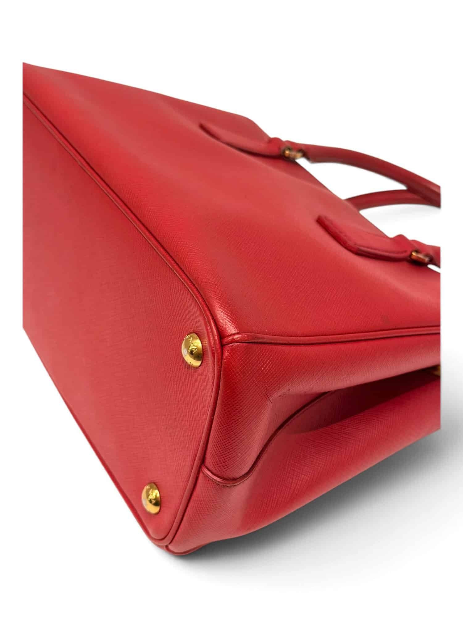 Prada Red Galleria Saffiano Leather Handbag - Image 13
