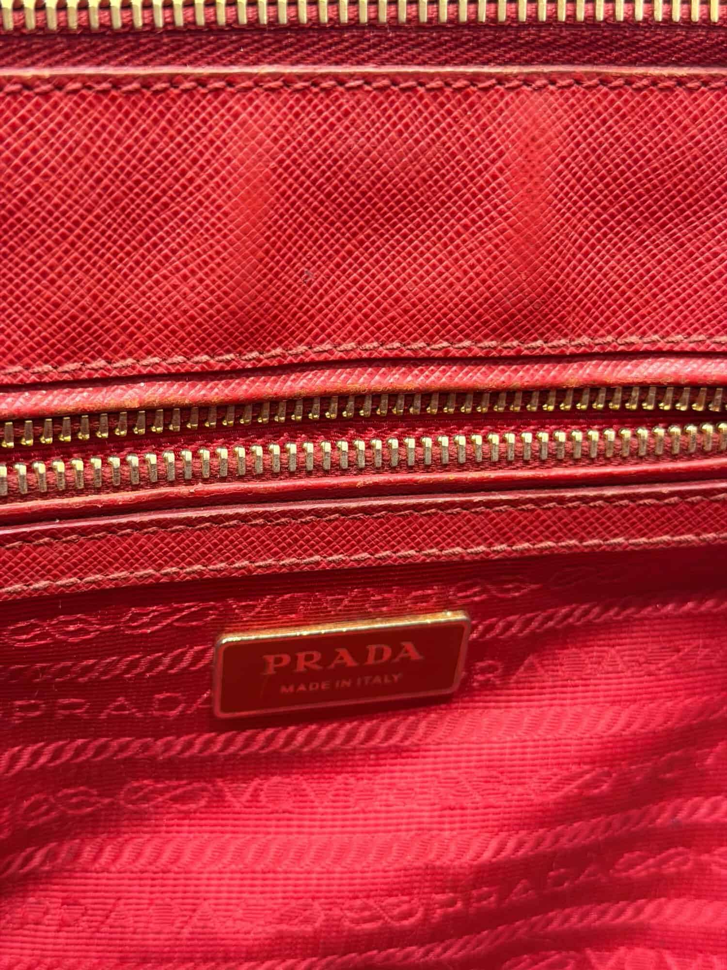 Prada Red Galleria Saffiano Leather Handbag - Image 18