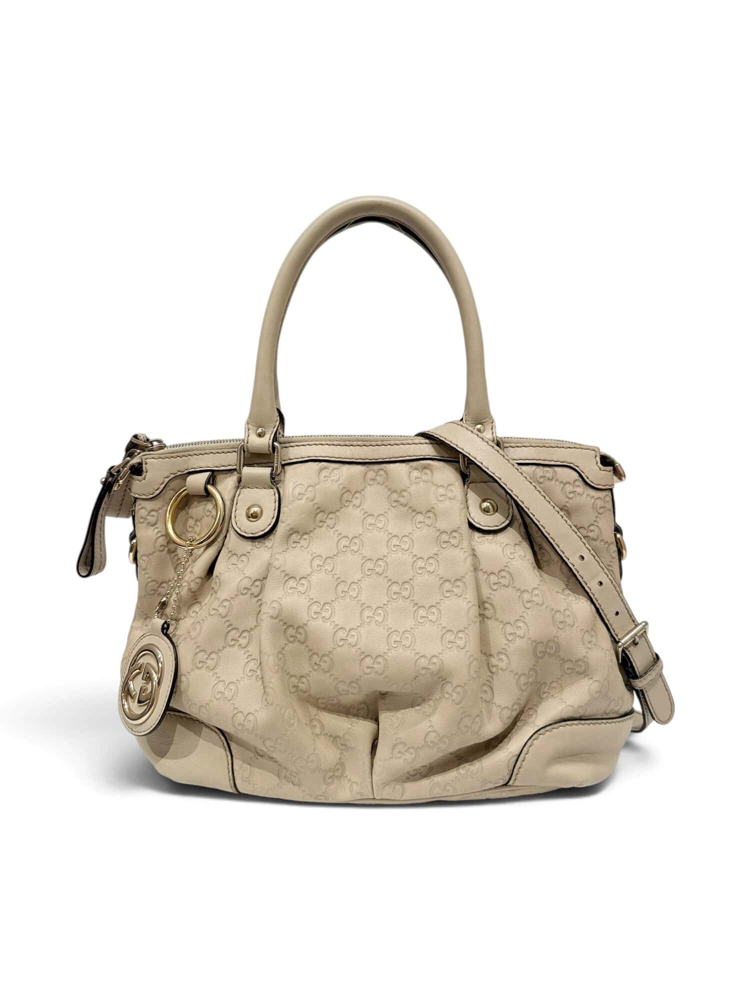 Gucci Beige Sukey Leather Handbag