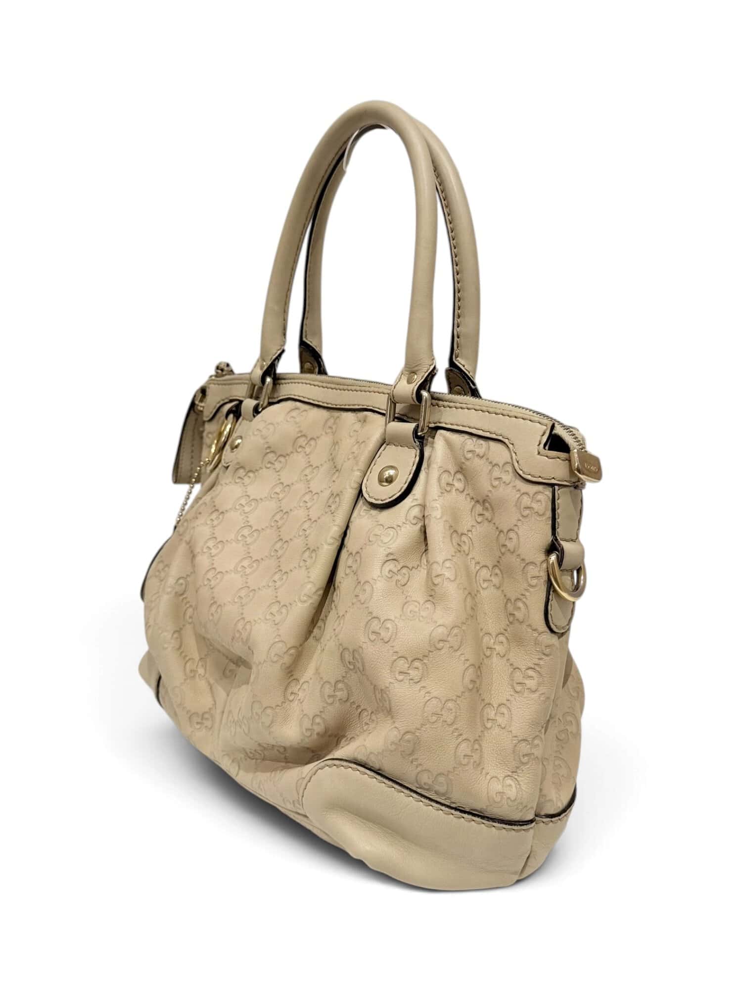 Gucci Beige Sukey Leather Handbag - Image 3