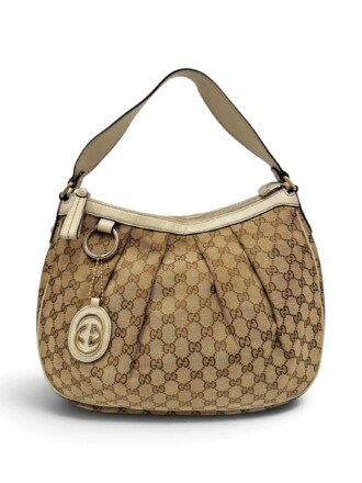 Gucci Beige Sukey GG Canvas Shoulder Bag