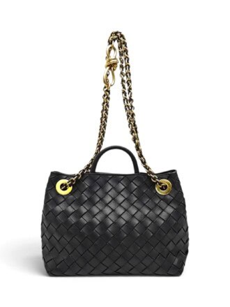 Bottega Veneta Black Andiamo Small Leather Handbag
