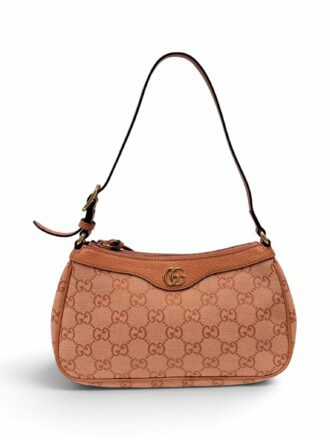 Gucci Pink Ophidia Canvas Shoulder Bag