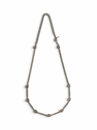 Chanel Silver Coco Mark Logo Chocker Metal Necklace