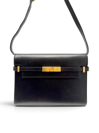 Saint Laurent Black Manhattan Medium Leather Shoulder Bag